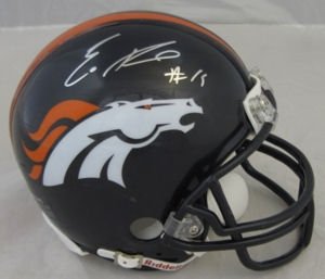 Eddie Royal Autographed/Hand Signed Denver Broncos Mini Helmet