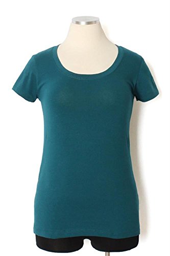 Zenana Women's Plus Size Basic Scoop Neck T-Shirts 2 Pack