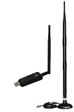 1000mW 1W 802.11g/n High Gain USB Wireless G / N Long-Rang WiFi Network Adapter - Dongle With Original Alfa 9dBi Rubber Antenna with magnetic base *Strongest on the Market*