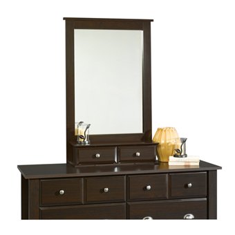Sauder Shoal Creek Mirror in Jamocha Wood