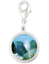 CafePress Victoria Falls, Zimbabwe - Silver Round Charm Silver Round Charm