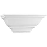 Progress Lighting P7144-30 Wood Crown Molding Wall Sconce, White