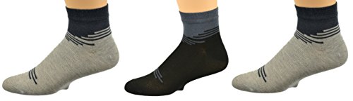 Sierra Socks Men's Bamboo Low Cut Seamless Toe Socks 3 Pair Pack