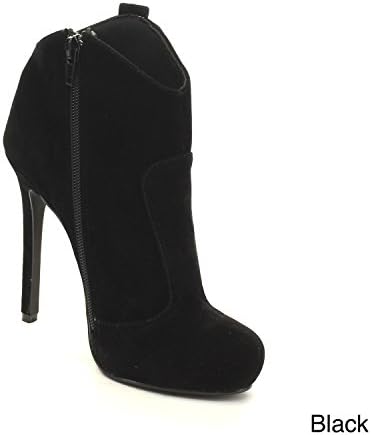 LILIANNA TAVI-8 Round Toe Ankle Bootie On Stiletto Heels,BLK,10