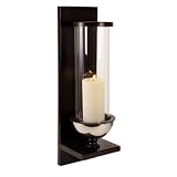 IMAX, Silver Metal and Glass Wall Sconce