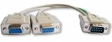 Your Cable Store 1 Foot 9 Pin Serial Splitter Cable DB9 1M / 2F RS232