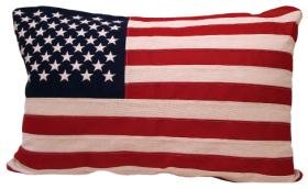 Patriotic Antique Stars and Stripes Rectangle Flag Throw Pillow