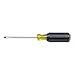 Klein Tools 605-4 1/4-Inch Cabinet Tip Screwdriver, Made in USA, Heavy Duty 4-Inch Round Shank