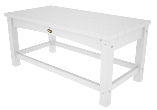 Trex Outdoor Furniture Rockport Club Coffee Table, Classic White