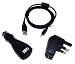 Electronics : PocketSurfer 2 Car/Mains/Sync USB Cable Charger 3 in 1 Travel