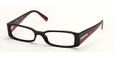 PRADA VPR 16G 7BJ-1O1 BLACK PLASTIC EYEGLASSES