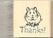 Thank You Hamster Rubber Stamp - Wood Mounted