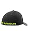 Under Armour Boys' Headline Stretch Fit Hat, Black /High-Vis Yellow, Youth Small/Medium