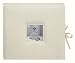 Pioneer SBX-12W Leatherette 12-by 12-Inch 3-Ring Memory Book with Inset Frame and Ribbon Closure, Ivory