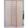 3-panel Natural Color Wood Shoji Screen / Room Divider