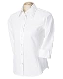 Devon & Jones Pink - Ladies' Three-Quarter-Sleeve Stretch Poplin Blouse