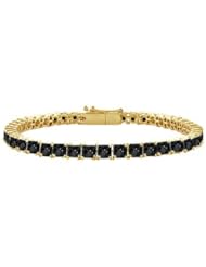 Black Diamond Princess-Cut Tennis Bracelet 14K Yellow Gold 4.00 CT Diamonds