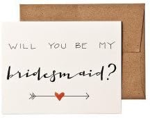 WritefullyHis will you be my bridesmaid Note Cards