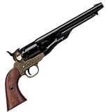 M1860 Civil War Army Revolver with Black / Antique Brass Finish - Replica of Classic Cap and Ball Pistol Used by Both Union / USA and Confederate / CSA Forces