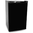 Haier HNSE05BB 4-3/5-Cubic-Feet Compact Refrigerator/Freezer, Black/Stainless