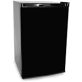 Haier HNSE05BB 4-3/5-Cubic-Foot Compact Refrigerator/Freezer, Black/Stainless