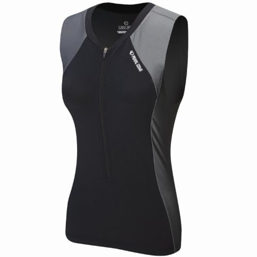 Pearl iZUMi Women's Elite Triathlon Tri Jersey,Black/ Shadow Grey,Small