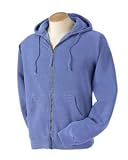 Garment-dyed Full-zip Hooded Sweatshirt