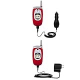 Essential Kit for the LG UX5000 - includes Car and Wall Charger with Rapid Charge Technology - Gomadic Brand w/ TipExchange Technology