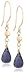 14k Yellow Gold, September Birthstone, Iolite Briolette Hook Earrings