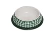 PawProof University Collection Medium Designer Pet Bowls, Checker Green