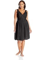 Shadowline Women's Plus-Size Silhouette Lace Bodice Sleeveless Waltz Gown