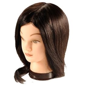 Hairdressing 100% Real Hair Training Head with clamp