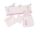 Lollipop Lane Rosie Posy New Born Bedding Bale (Baby Sleeping Bag, Cotbed Fitted Sheet, Flat Sheet and Bumper)