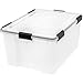 IRIS Weathertight Buckle-Up Storage Box, 62.8 QT