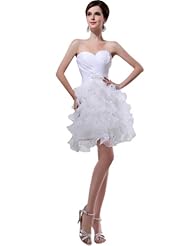 Sweetheart Organza  Fitted  Dress With Ruffles