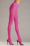Plus Size Opaque Neon Pink Nylon Pantyhose