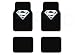 A Set of 4 Universal Fit Plush Carpet Floor Mats For Cars / Trucks - Superman Silver ...
