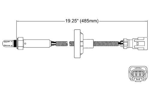 Walker 250-23521 Three Wire Oxygen Sensor