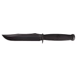 SOG Specialty Knives & Tools FX01N-CP Fixation Bowie Knife with Straight Edge Fixed 7-Inch Steel Blade and Kraton Handle, Black Oxide Finish