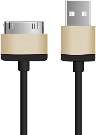 EasierBuy Superspeed Aluminum Cap Sync Data Charging Cable for iPhone 4/4s/3G/3GS/iPad1/2/3 - Gold