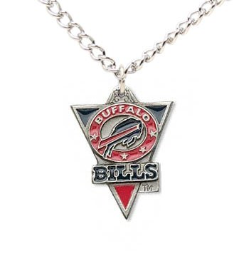 Buffalo Bills Chain Necklace & Pewter Pendant - NFL Football Fan Shop Sports Team Merchandise