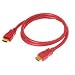 Colored HDMI Cables - HDMI 1.3B MALE TO MALE, CABLE, RED COLOR, 2FT