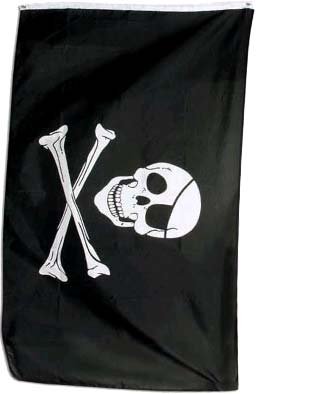 3' x 5' Pirate Jolly Roger w/ Eyepatch Polyester Flag