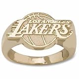 Los Angeles Lakers 5/8 Logo Men's Ring (Size 10) - 10KT Gold Jewelry