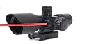 UAG Tactical "QD" Quick Release 2.5-10x40 Dual Red and Green P4 Mil Dot Rangefinder Reticle Hunting AR15 AR-15 M4 M-4 Rifle Scope W/ .223 Bullet Drop Compensator And Red Dot Laser Sight - Includes QD Lever Weaver-Picatinny Base, Lithium Battery,lens cleaning kit