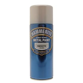 Hammerite 5084785 Metal Paint: Smooth Silver 400ml (Aerosol)