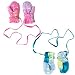Infant Child Mittens Pastel Blue Patchwork Medium