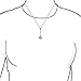 Bling Jewelry Art Deco Style Pave Long Teardrop Pendant and Earrings Set Rhodium Plated