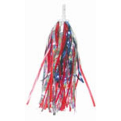 Cheap Pyramid Laser Bicycle Streamers, Red, White and Blue