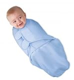 from Kiddopotamus Kiddopotamus SwaddleMe Cotton Knit Adjustable Infant Wrap (Blue - Large)